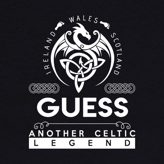 Guess Name T Shirt - Another Celtic Legend Guess Dragon Gift Item by harpermargy8920